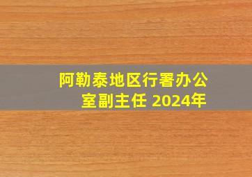 阿勒泰地区行署办公室副主任 2024年